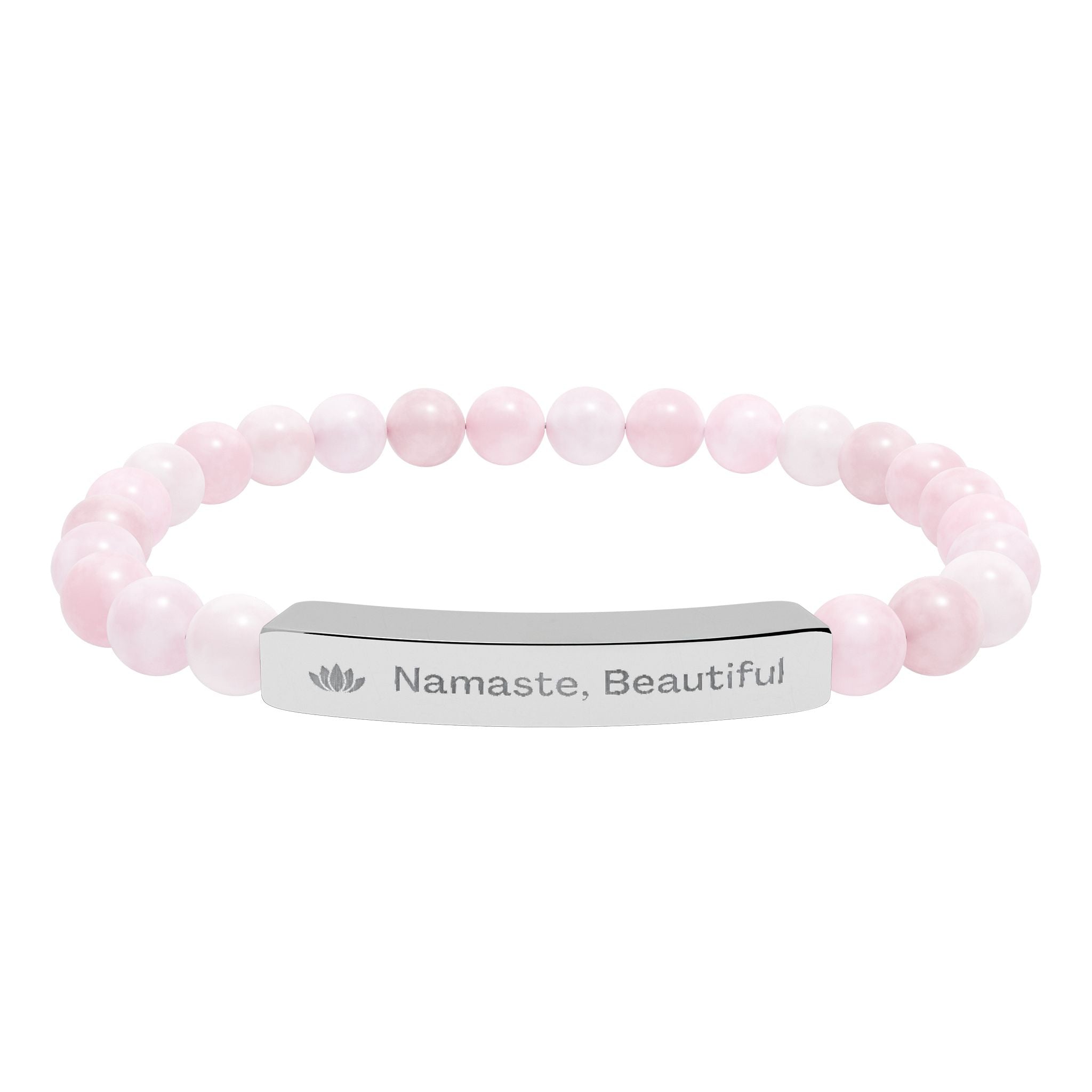 "Namaste, Beautiful" Natural Stone Affirmation Bracelet