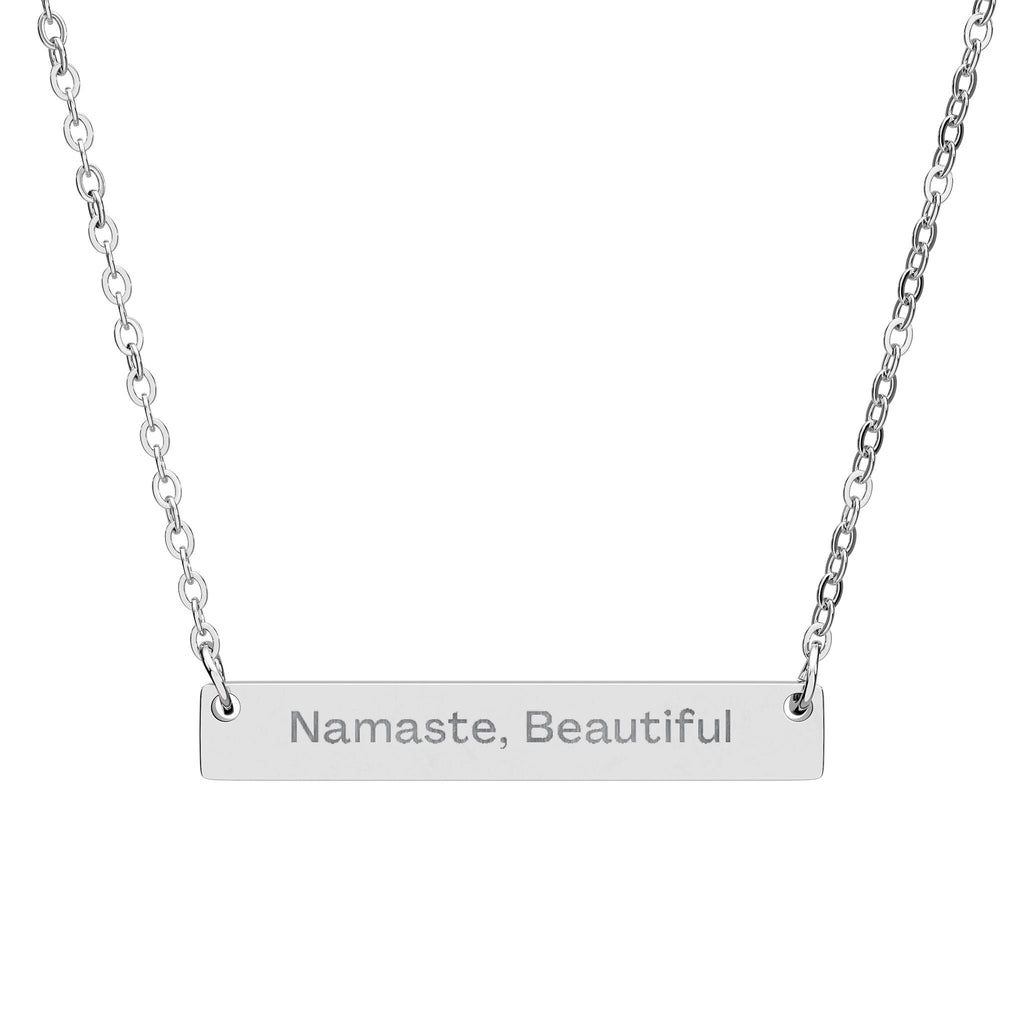 Mantra Horizontal Bar Necklace