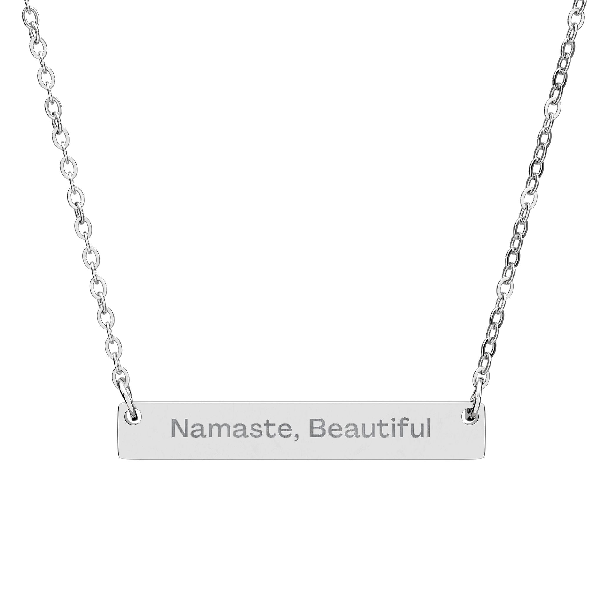 Namaste, Beautiful – Horizontal Bar Necklace